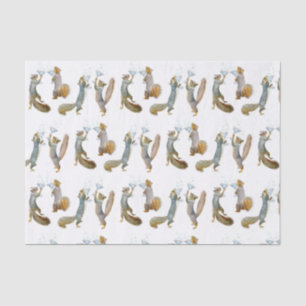 Eekhoorns met Martinis Tissue Paper Tissuepapier