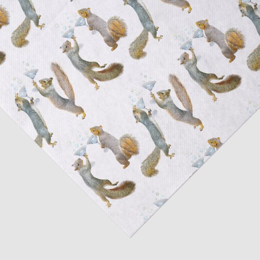 Eekhoorns met Martinis Tissue Paper Tissuepapier (Detail)