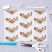 Eekhoorns met Paddenstoel Hart Weefsel Papier (Craft)