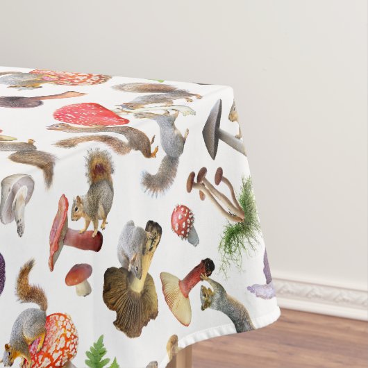 Eekhoorns met Paddenstoelen Tafelkleed (Voorbeeld)