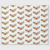 Eekhoorns met Paddestoel Hart Wrapping Papier (Vlak)