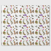 Eekhoorns met vlinders inpakpapier (Vlak)