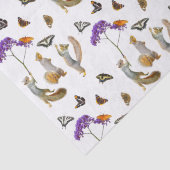 Eekhoorns met vlinders Tissue Paper Tissuepapier (Detail)