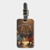 Eekhoorns op de dansvloer bagagelabel (Voorkant verticaal)