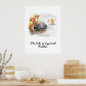 Eekhoorns op de jacht poster (Keuken)