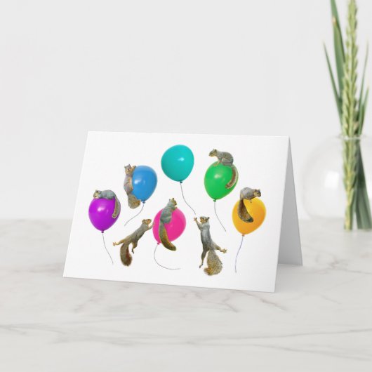 Eekhoorns op de Kaart van Ballons (Voorkant)