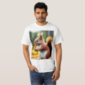 Eekhoorns op het werk: Unieke T-shirt Design (Voorkant volledig)