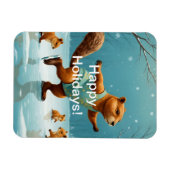 Eekhoorns op ijs magneet (Horizontaal)