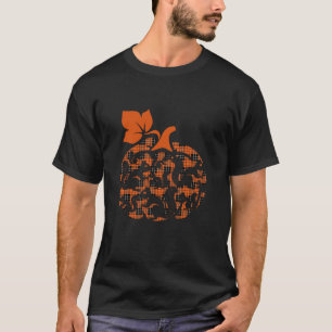 Eekhoorns Schattigee pompoen vorm Halloween Thanks T-shirt