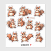 Eekhoorns Scrapbook Stationery Stickers (Vel)