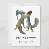 Eekhoorns Sla de datum op Save The Date (Achterkant)