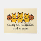 Eekhoorns stelen mijn gezondheid Funny Gezegde Deurmat (Voorkant)