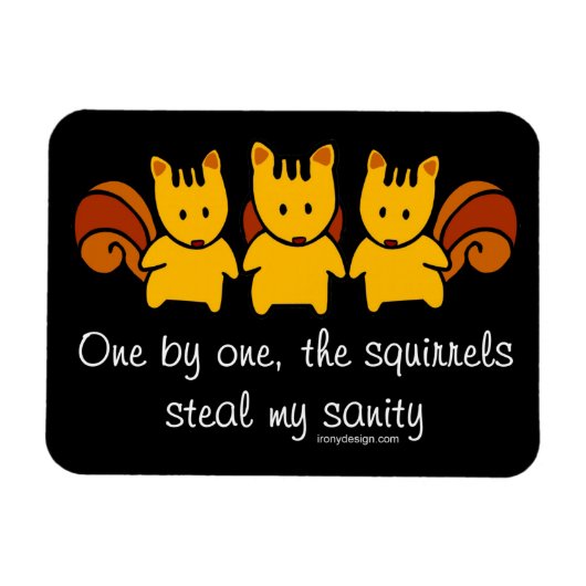 Eekhoorns stelen mijn gezondheid magneet (Horizontaal)