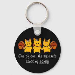 Eekhoorns stelen mijn zonnige Black Sleutelhanger