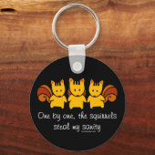 Eekhoorns stelen mijn zonnige Black Sleutelhanger (Voorkant)