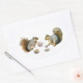 Eekhoorns Tea Party Sticker (Envelop)