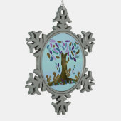 Eekhoorns Treehouse Snowflake Ornament (Links)