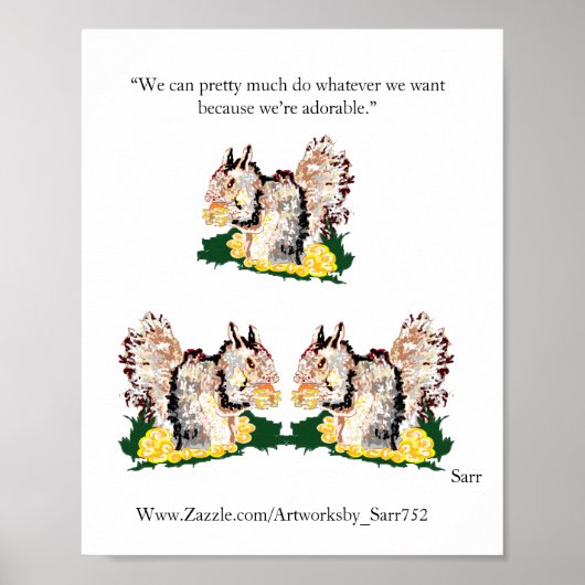 Eekhoorns voor afdruk, Poster (Matte) (Voorkant)