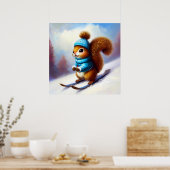 Eekhoornskiën Poster (Keuken)