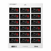 Eekhoornstroop Product Snoep Label Zwart Rood Blad (Full Sheet)