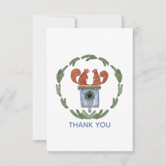 Eekhoorntjes Bedankkaart (Voorkant)