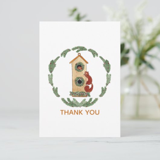 Eekhoorntjes Bedankkaart (Staand voorkant)