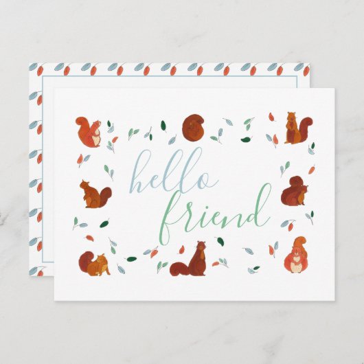 Eekhoorntjes Briefkaart (Voorkant / Achterkant)