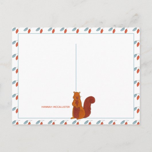 Eekhoorntjes Briefkaart (Achterkant)