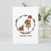 Eekhoorntjes cadeautje Hartelijk dank Bedankkaart (Staand voorkant)