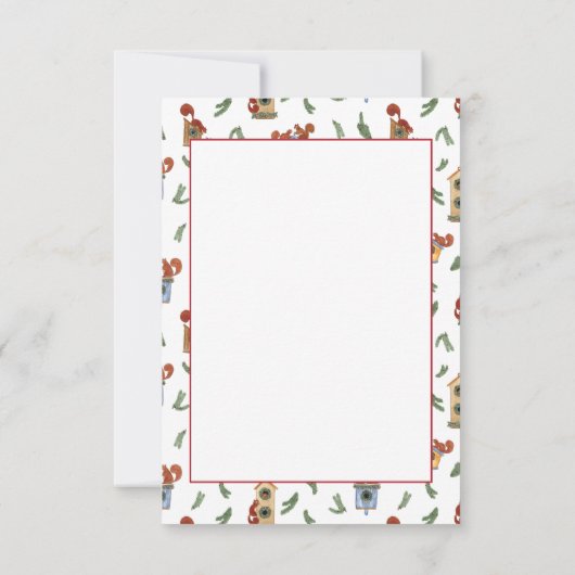 Eekhoorntjes cadeautje Hartelijk dank Bedankkaart (Achterkant)