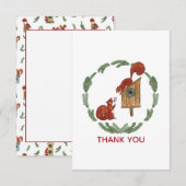 Eekhoorntjes cadeautje Hartelijk dank Bedankkaart (Voorkant / Achterkant)