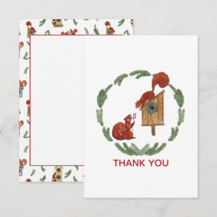 Eekhoorntjes cadeautje Hartelijk dank Bedankkaart