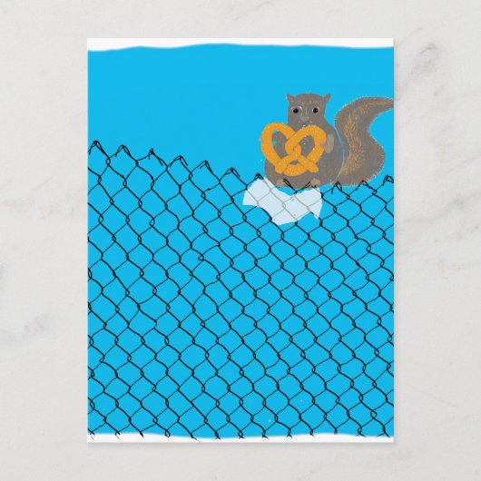 Eekhoorntjes die pretzel eten briefkaart (Voorkant)
