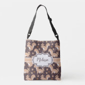 Eekhoorntjes en eikels crossbody tas (Achterkant)