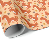 Eekhoorntjes en eikels in de achtertuin cadeaupapier (Rol Hoek)