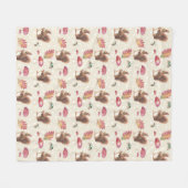 Eekhoorntjes en patroontrillen fleece deken (Voorkant (Horizontaal))