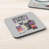 Eekhoorntjes en wijn - Funny Squirrel Lover en Win Bier Onderzetter (Linkerzijde)