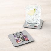 Eekhoorntjes en wijn - Funny Squirrel Lover en Win Bier Onderzetter (Rechterzijde)