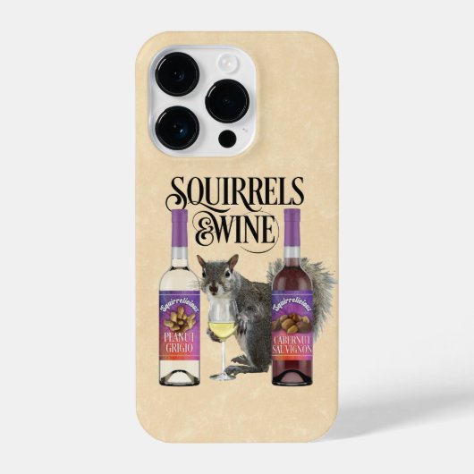Eekhoorntjes en wijn - Funny Squirrel Lover en Win iPhone Hoesje (Achterkant)