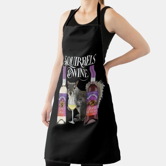 Eekhoorntjes en wijn - Funny Squirrel Lover en Win Schort (Insitu)
