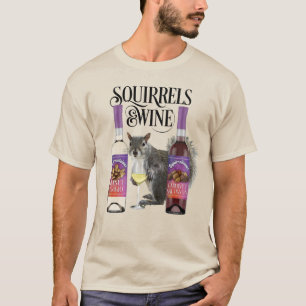 Eekhoorntjes en wijn - Funny Squirrel Lover en Win T-shirt