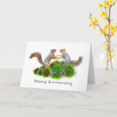 Eekhoorntjes in de Kaart van de Jubileum Grass en  (Gele Bloem)