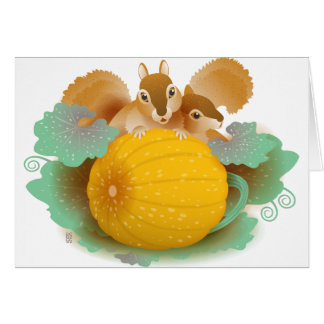 eekhoorntjes in de pompoenpleister