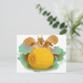 eekhoorntjes in de pompoenpleister briefkaart (Staand voorkant)