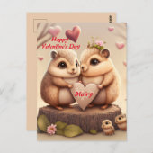 Eekhoorntjes in liefde briefkaart (Voorkant / Achterkant)