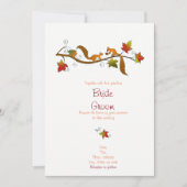 Eekhoorntjes in liefde: Valle trouwuitnodiging Kaart (Voorkant)