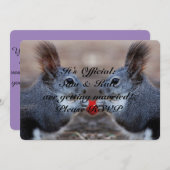 Eekhoorntjes in Love Cute Weddenation Kaart (Voorkant / Achterkant)