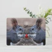 Eekhoorntjes in Love Cute Weddenation Kaart (Staand voorkant)