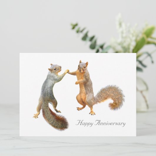 Eekhoorntjes Jubileum Save The Date (Staand voorkant)