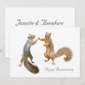 Eekhoorntjes Jubileum Save The Date (Voorkant / Achterkant)